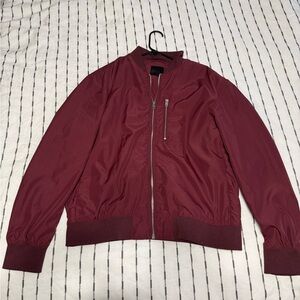 H&M Deep Red Bomber Jacket